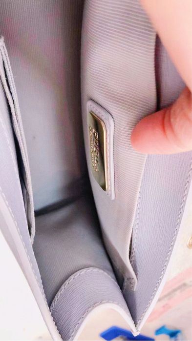 Mala de pele Cinza ombro tiracolo Furla Metropolis