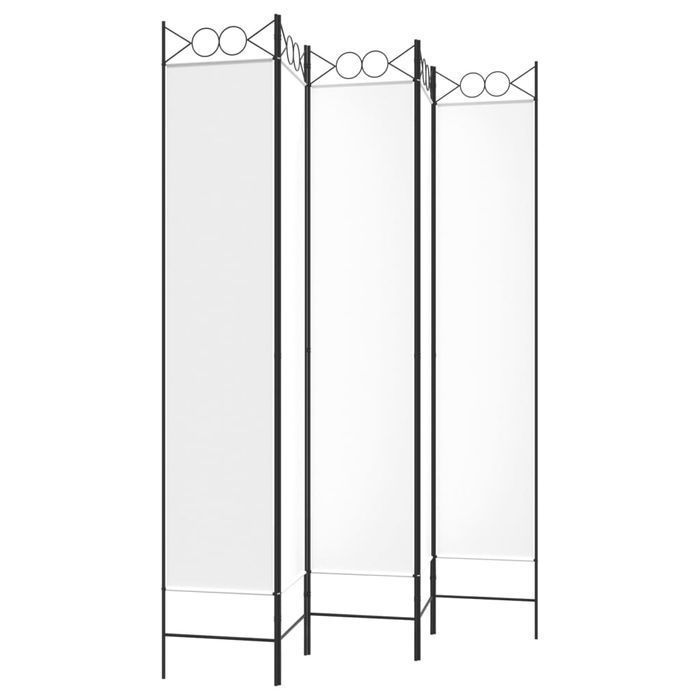 Parawan 5-panelowy biały 200x220 cm