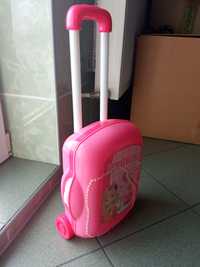 Чемодан розовый детский на колесах игрушка