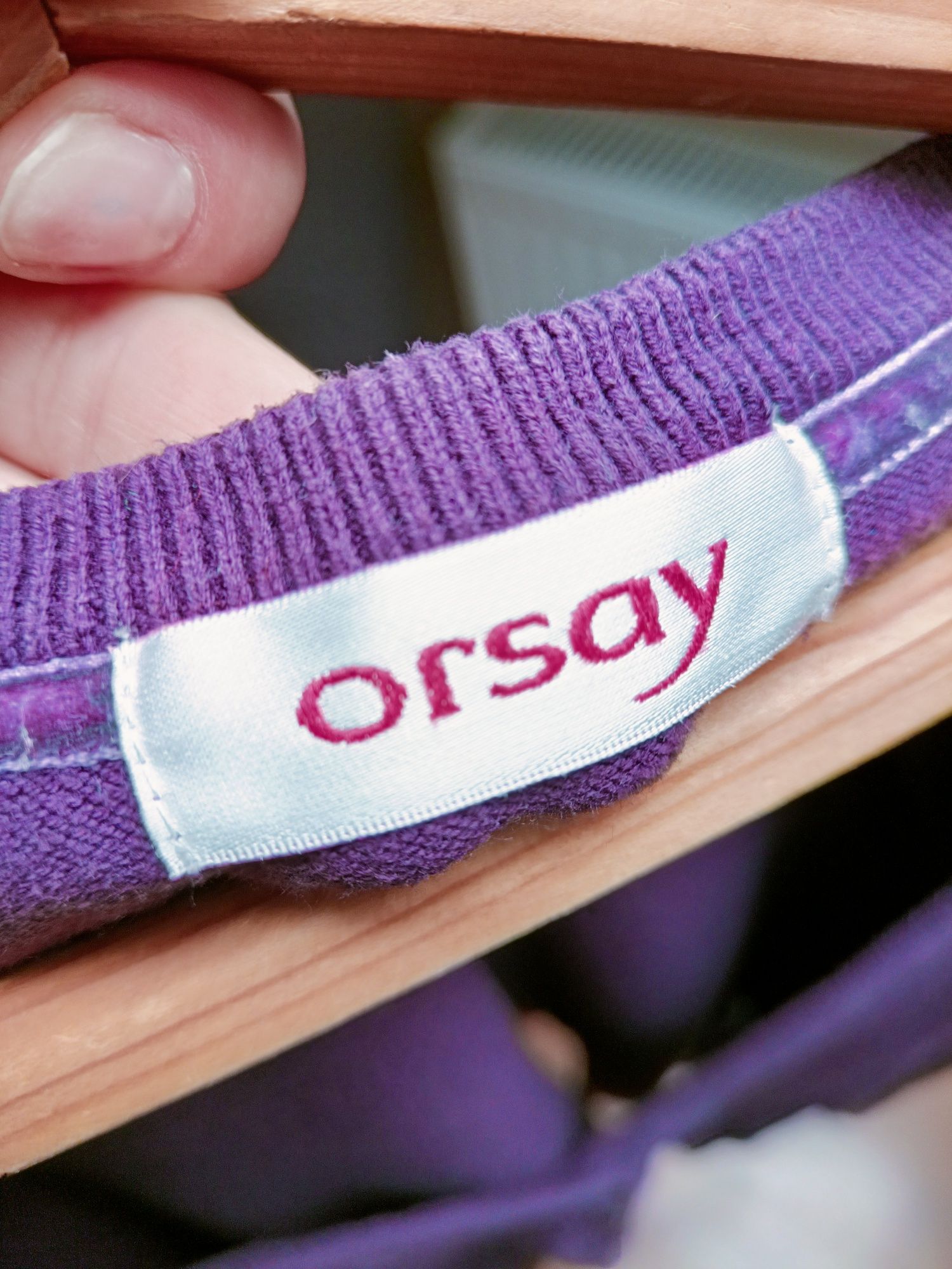 Fioletowy sweterek rozpinany Orsay xs
