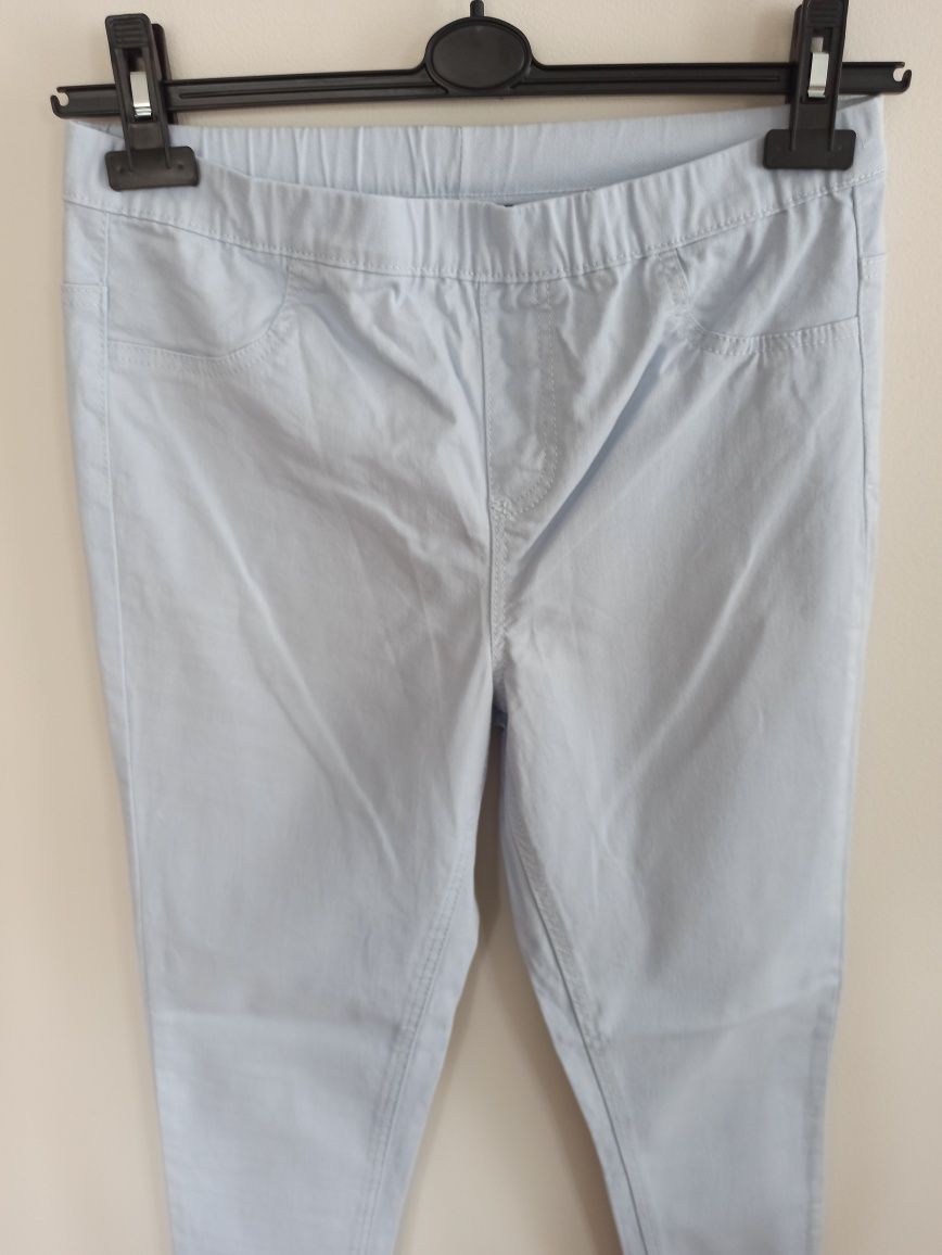 Błękitne spodnie jeansy Beloved Pepco 38/M 40/L wysoki stan rozciągliw