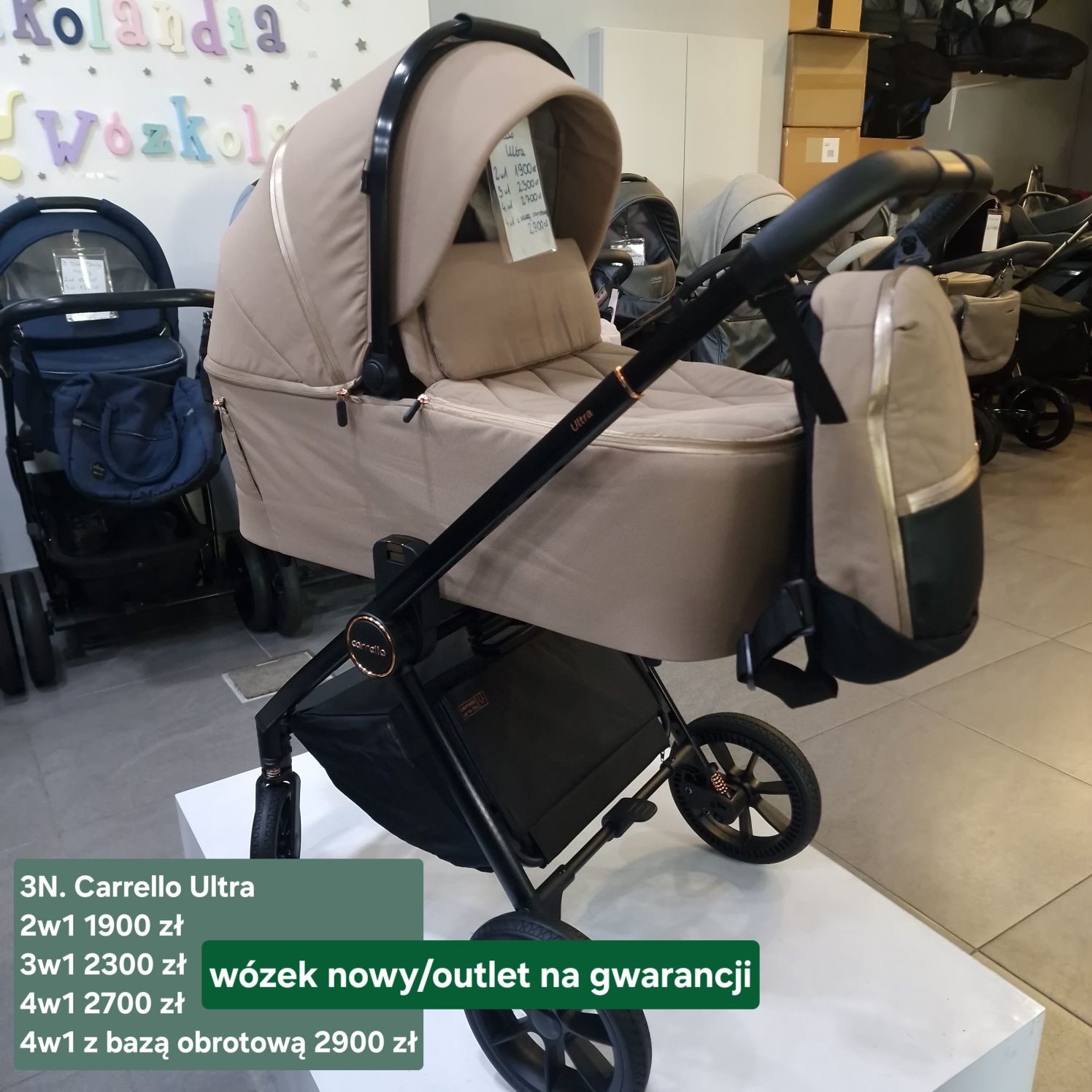 Nowy wózek Carrello Ultra 2w1 3w1 4w1 Wysyłka Wózkolandia Bydgoszcz