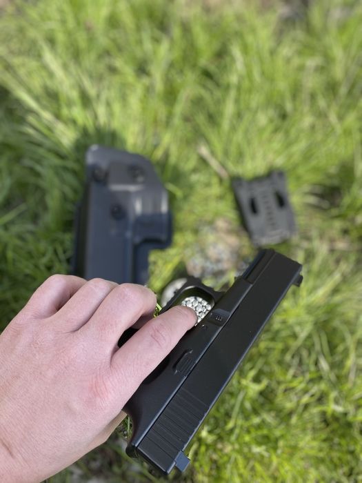 Металевий Пістолет Глок 17 Glock 17 Galaxy | на кульках