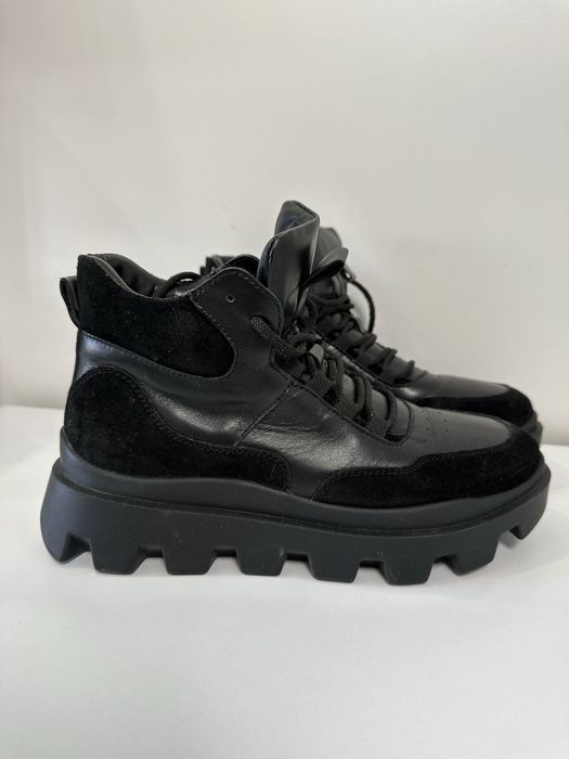 Кросівки Черевики Високі Чорні Шкіряні Жіночі на Байці