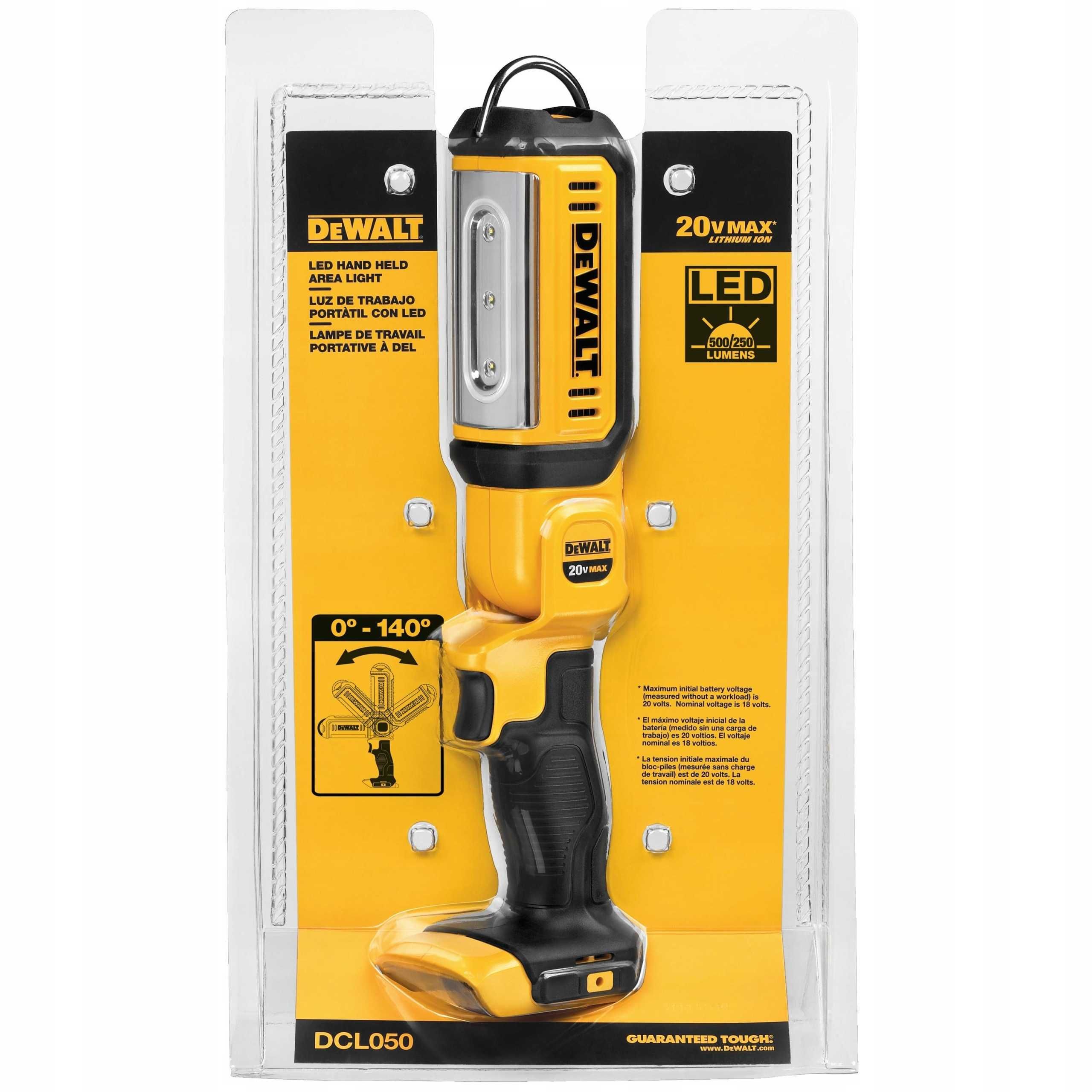 DEWALT Lampa Budowlana LED Akumulatorowa 18V Faktura Gwarancja