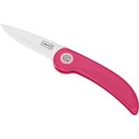 Składany nóż piknikowy, ceramiczny, 19 cm, różowy / Lurch