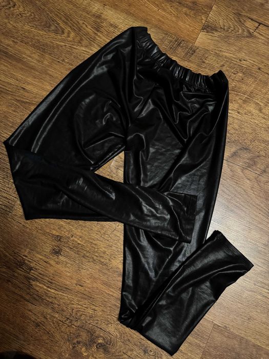 Legginsy błyszczące, ala lateksowe, S, gumka