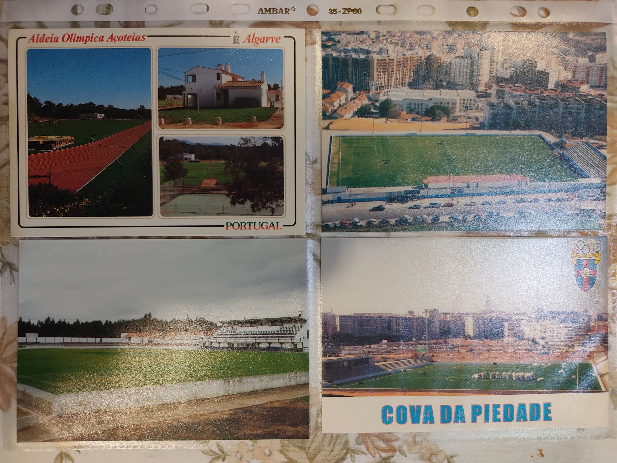 Postais estádios Alçoteias Almada Almeirim