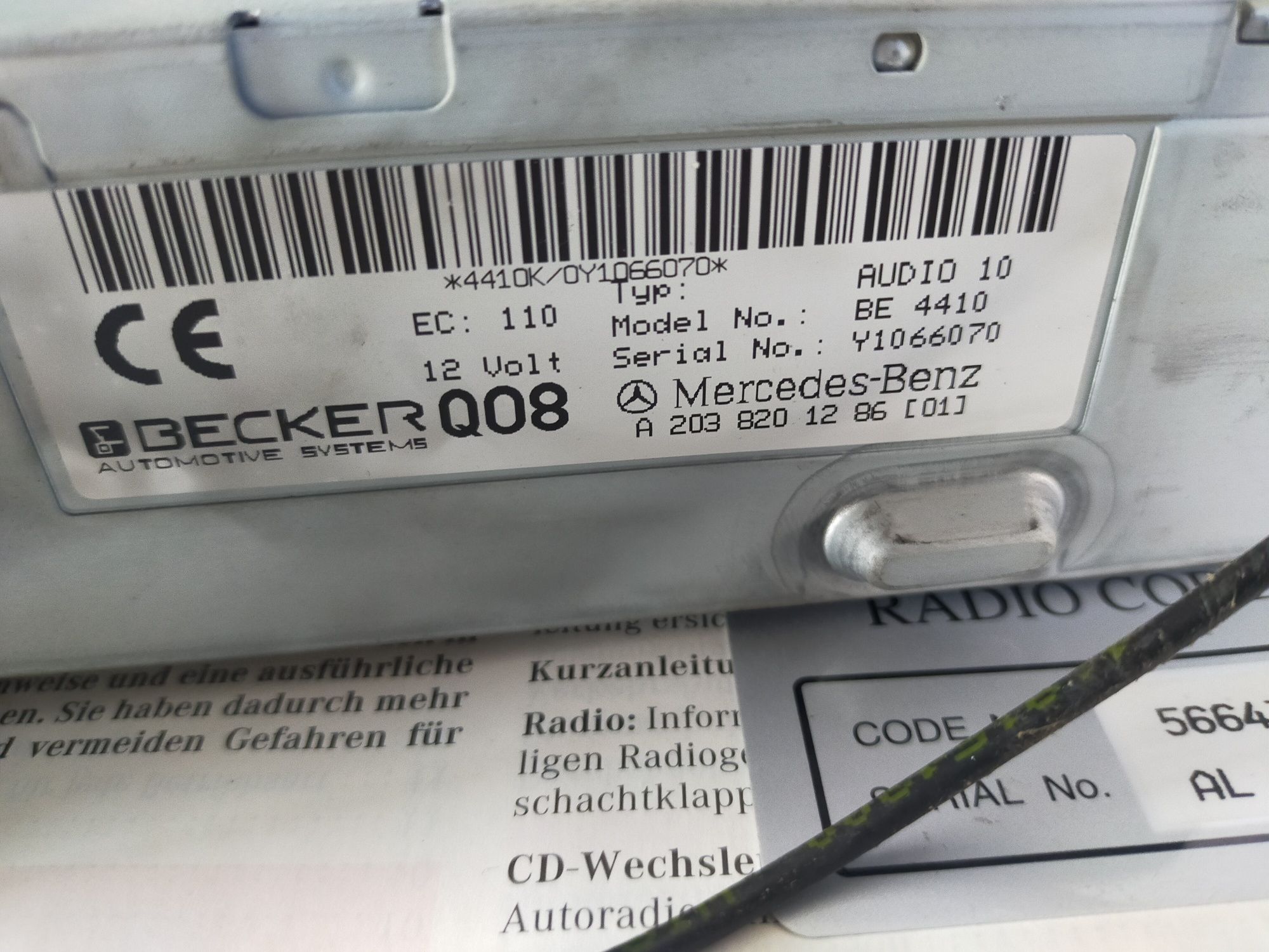 Mercedes w 203 radio cd