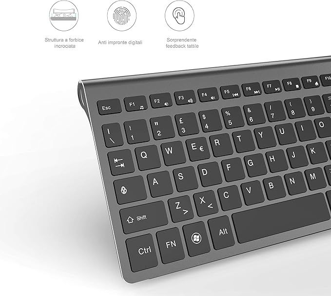 JOYACCESS Bezprzewodowa Klawiatura i Mysz 2400 DPI - Ergonomiczna