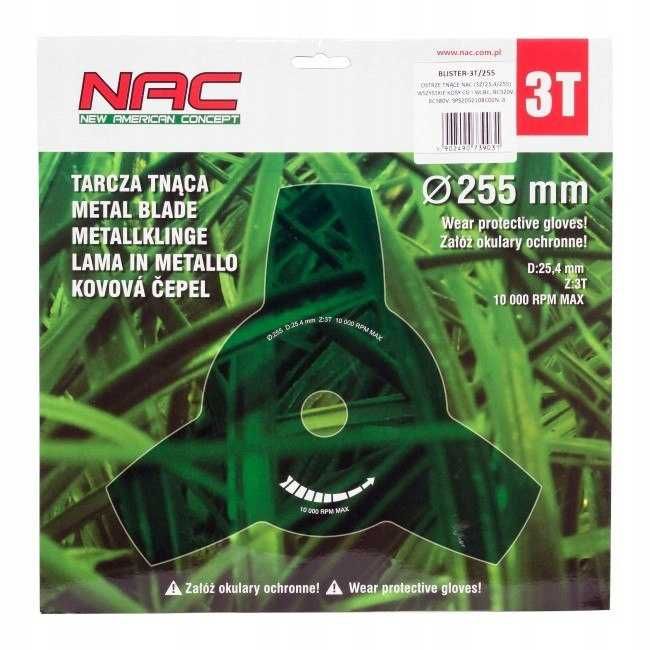 Ostrze tnące 255 mm 3T NAC tarcza tnąca do kosy 3T NAC