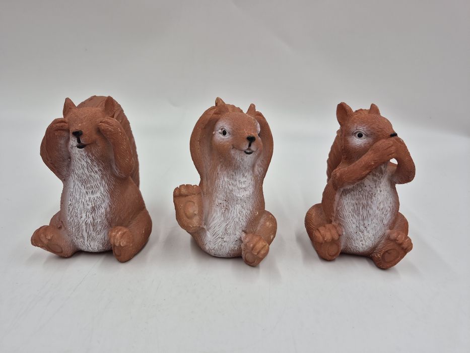 3 szt figurek Wiewiórki