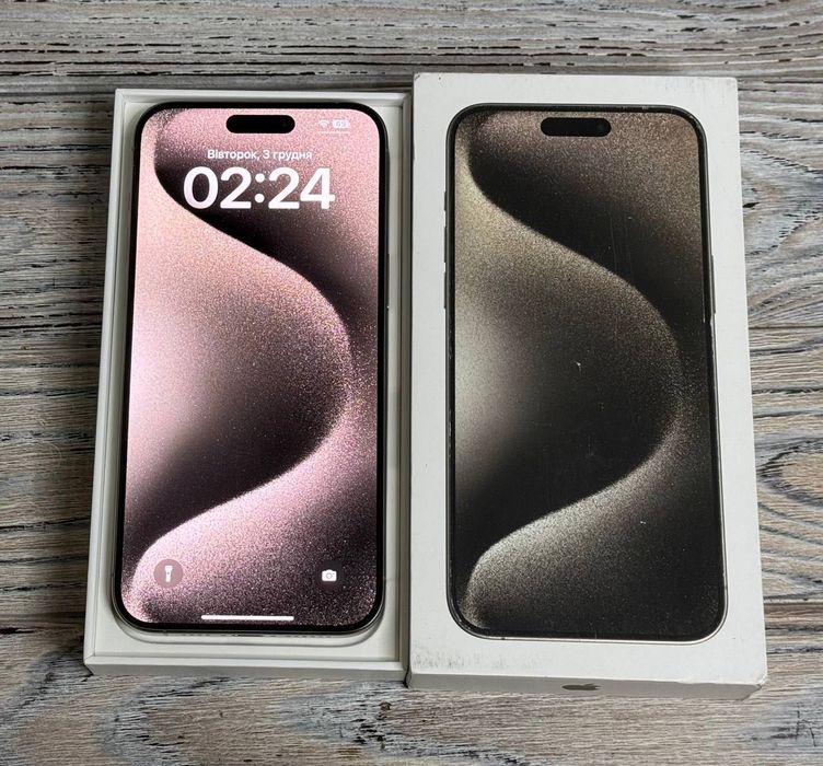 iPhone 15 pro max 256gb Natur titan какновый openbox гарантия магазин