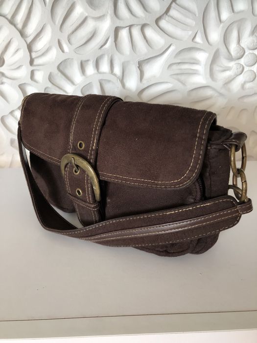 Сумка колір шоколадний, під замш