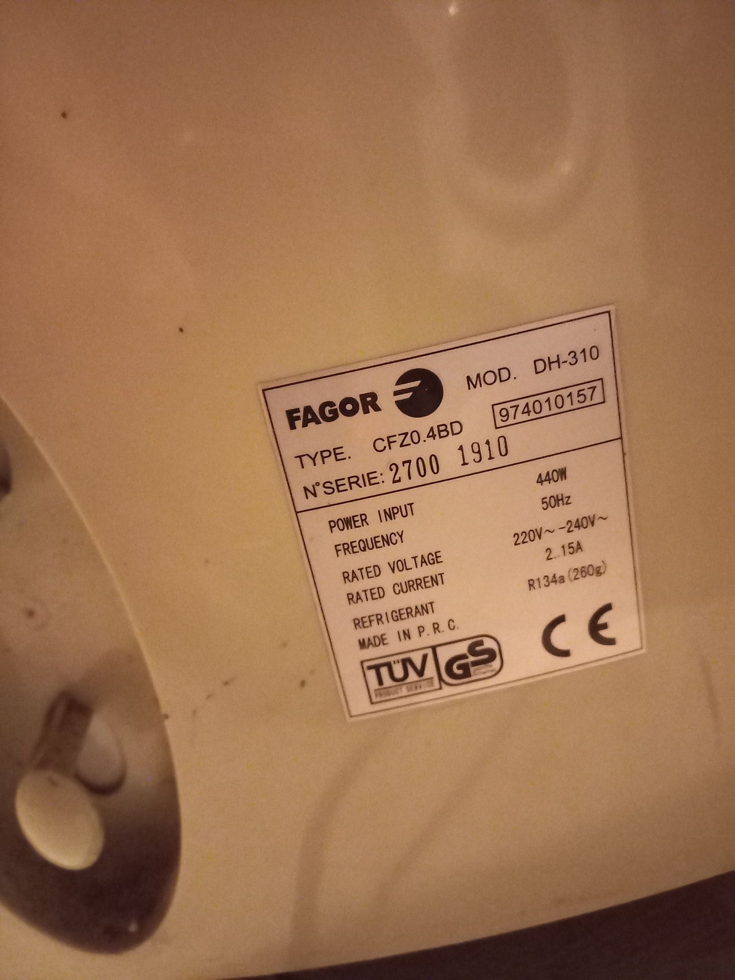 Desumidificador fagor Da 310