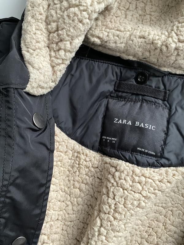 теплая парка Zara с капюшоном