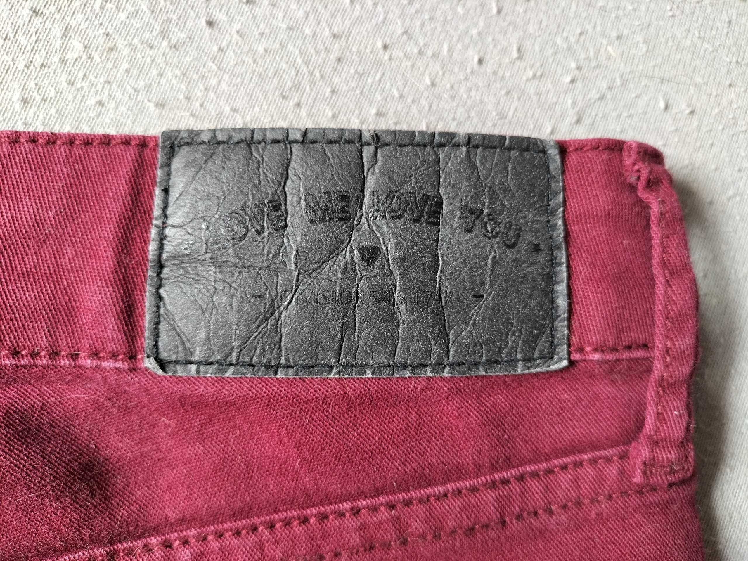 Bordowe spodnie rurki H&M rozm 36