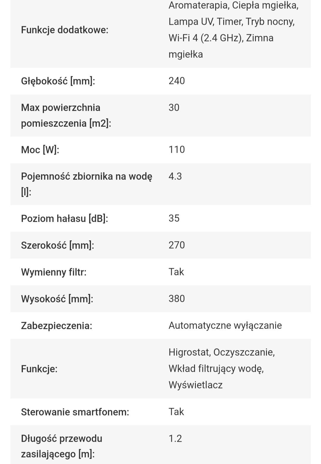 Nawilżacz ultradźwiękowy SETTI+ Smart AH900