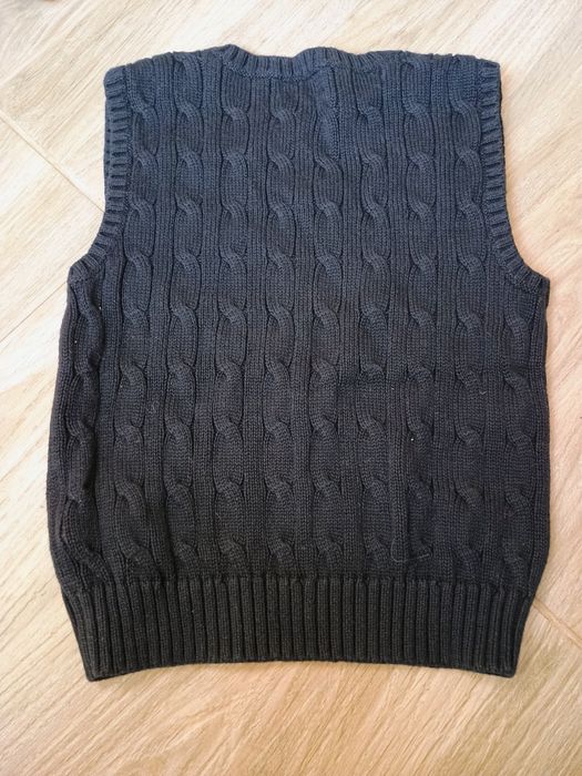 Polo Ralph Lauren Sweater Youth Large Navy Blue Vest Pullover V Neck P