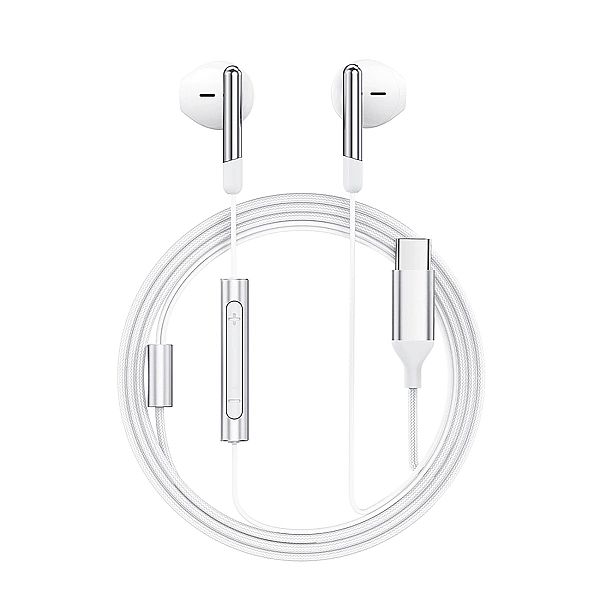 Słuchawki Acefast L3 przewodowe USB-C z mikrofonem - białe