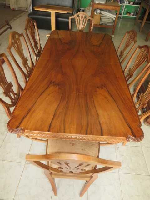 Mesa  e  Cadeiras  Vintage  Nogueira