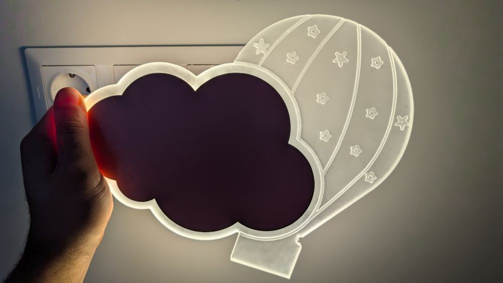 Акриловий світильник бра в дитячу кімнату Хмаринка