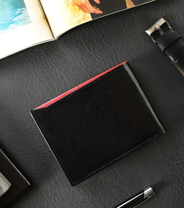 poziomy portfel męski z bezpieczną sekcją na karty - ronaldo