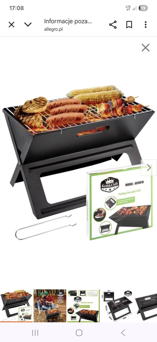 Grill przenośny składany  walizka