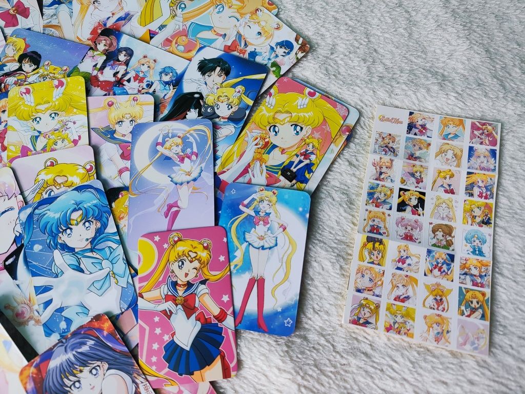 Sailor Moon karty 92 sztuki. Nowe. Zafoliowane.