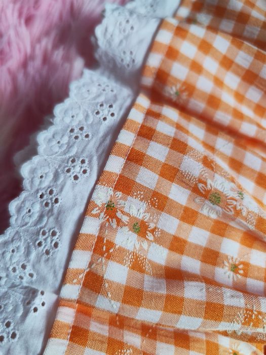 Vestido novo menina feito à mão 7/8 anos