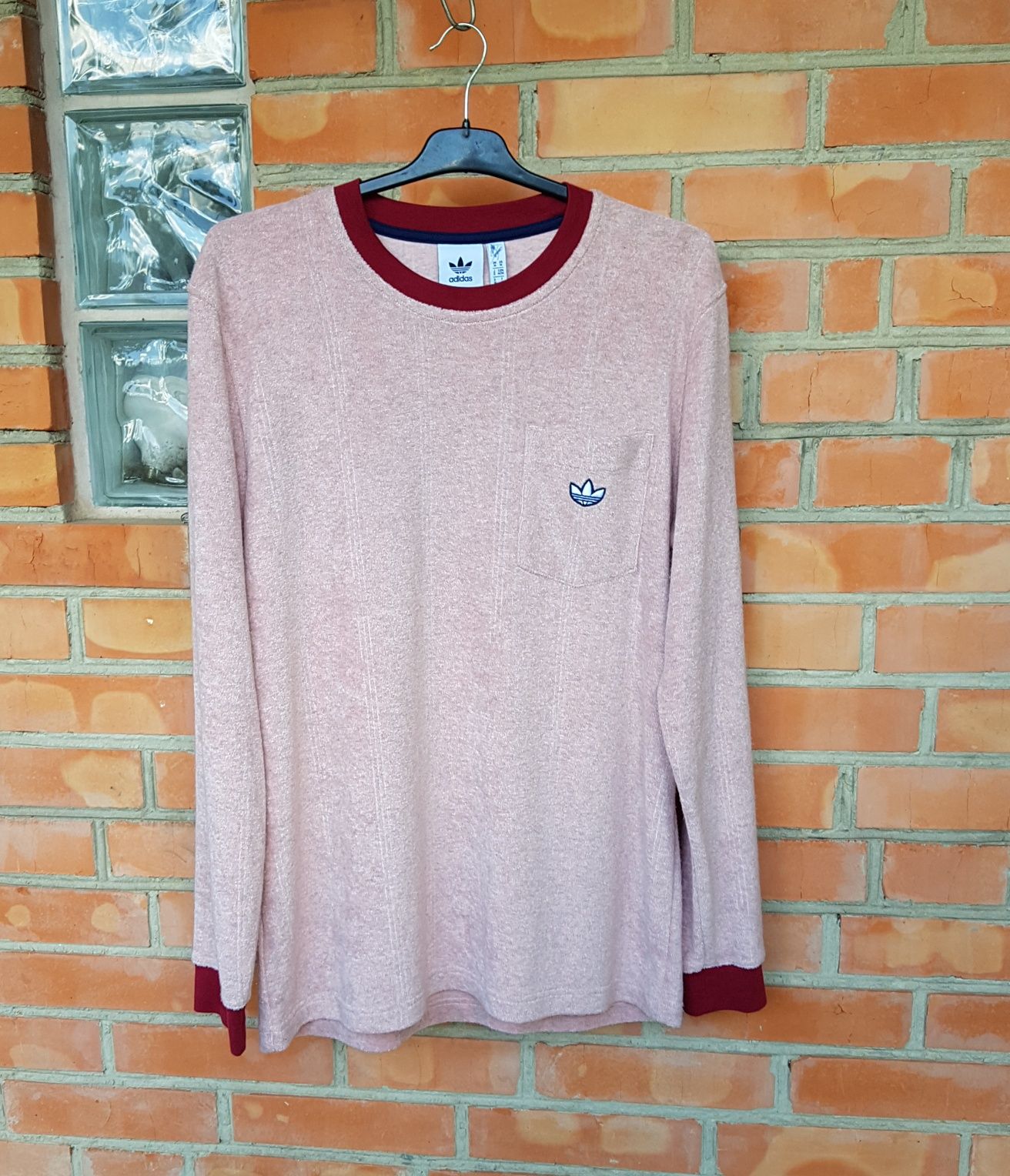 ADIDAS M Samstag Terry Vapour Pink махровая кофта свитшот ОРИГИНАЛ