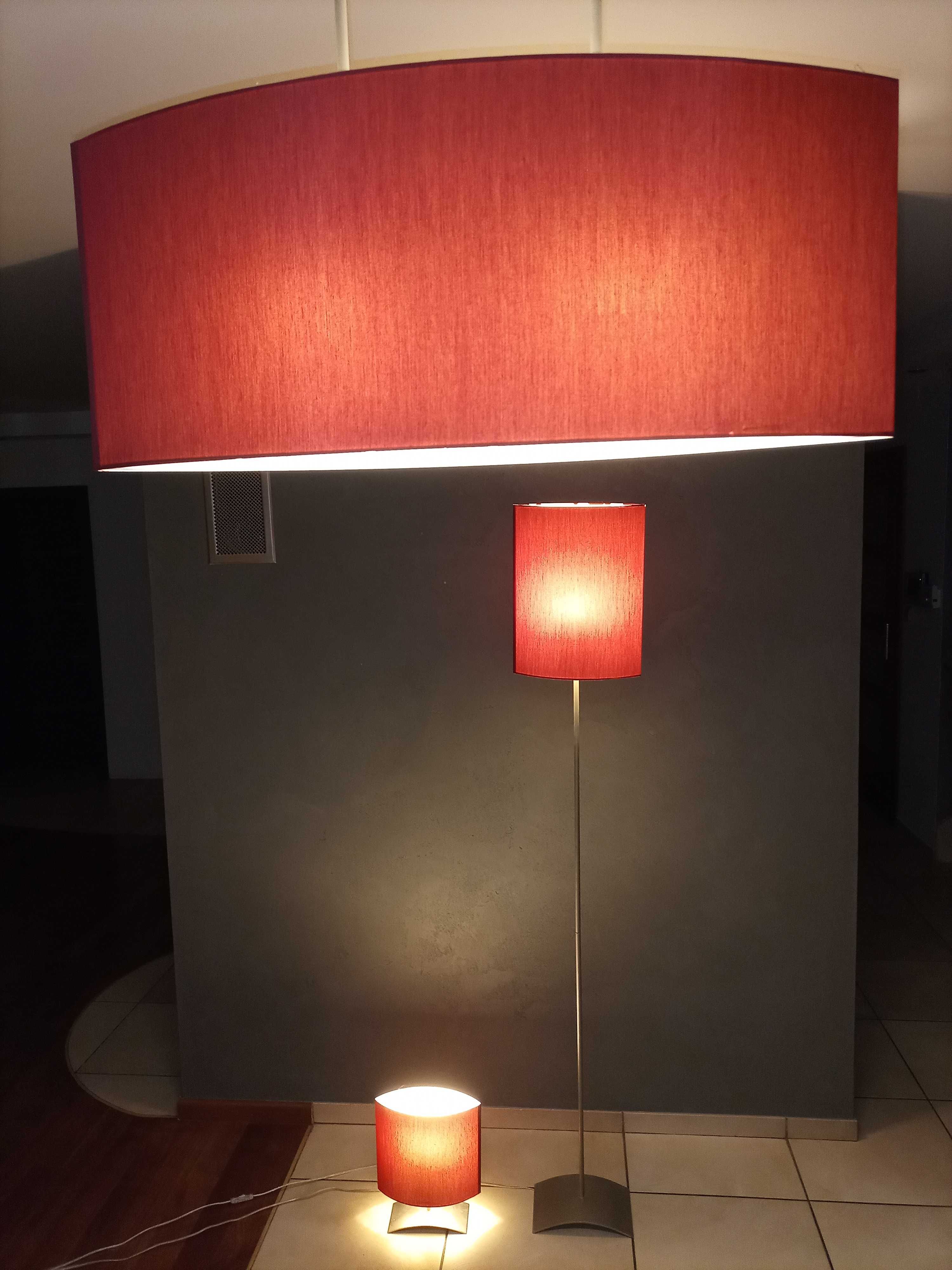 Komplet lamp - Lampa sufitowa - żyrandol, lampa podłogowa i biurkowa -