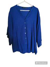 Camisa azul da Zara Basic S/M