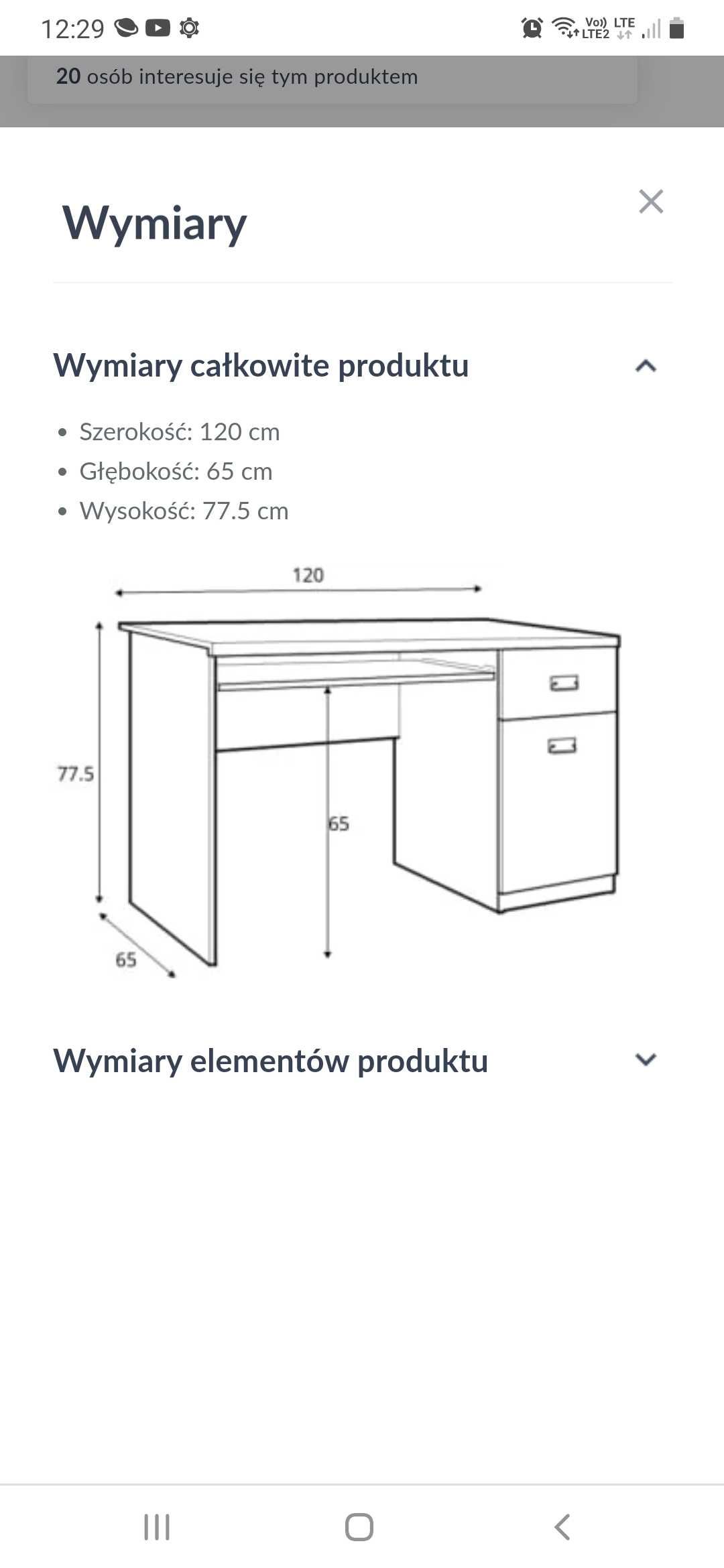 Sprzedam biurko młodzieżowe Malcolm