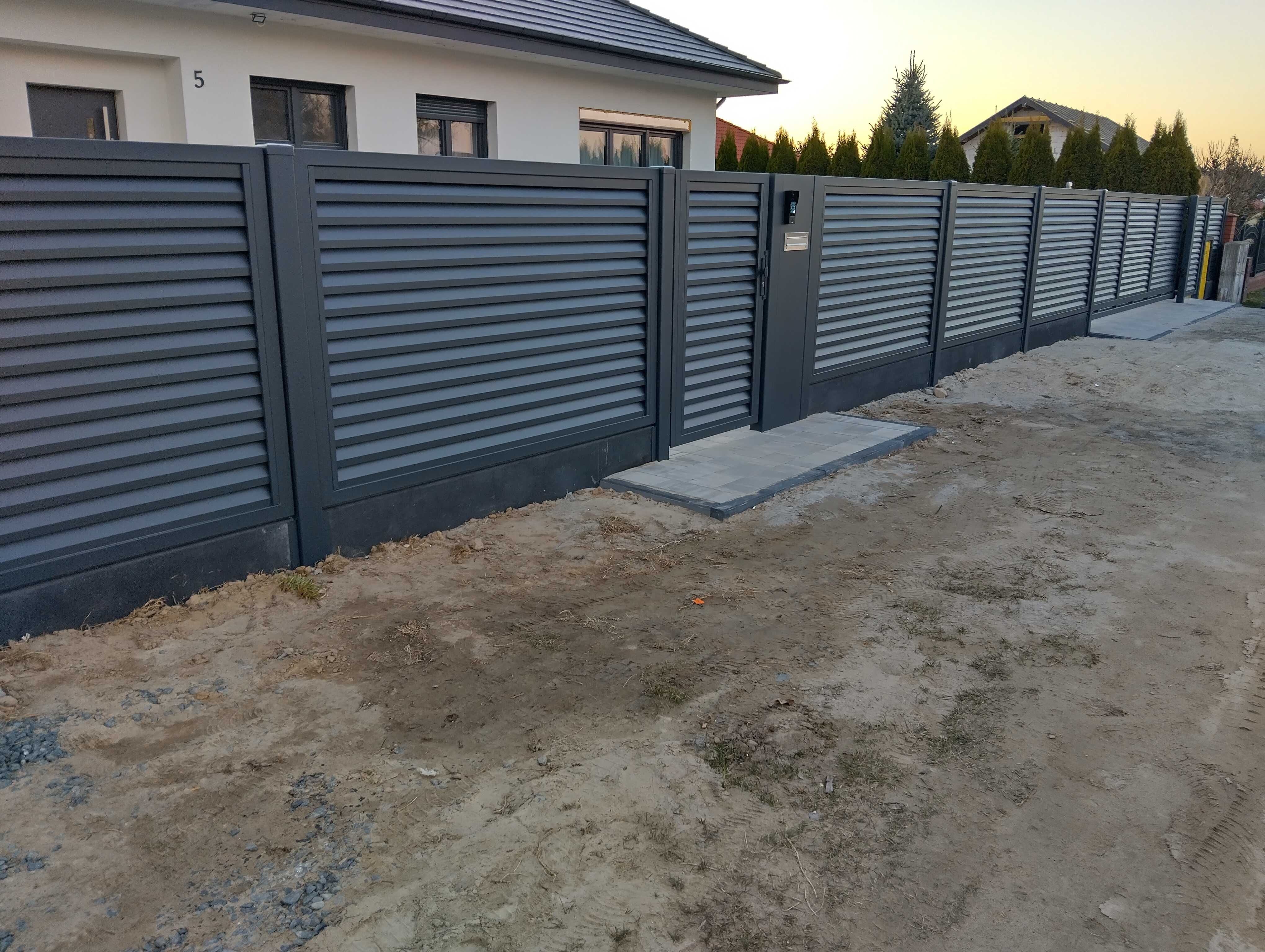 Ogrodzenie żaluzjowe, aluminium
