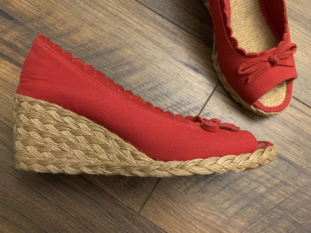 Letnie buty na koturnie Ralph Lauren - nowe
