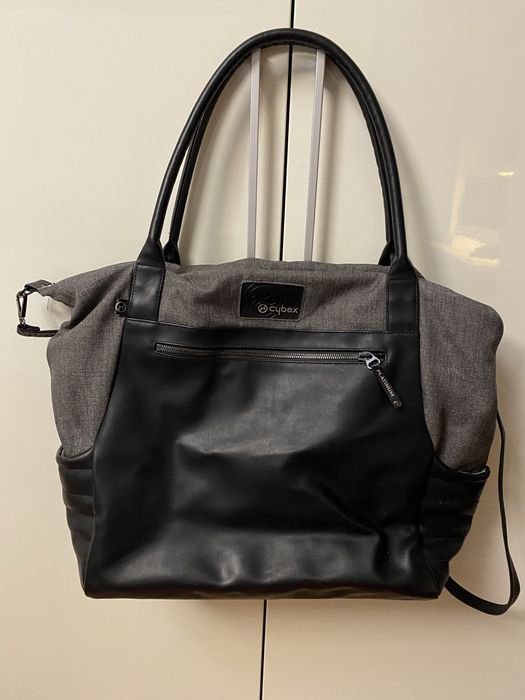 Cybex torba do wózka, materiał + skóra naturalna, stan bardzo dobry