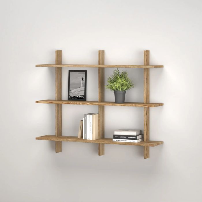 Дерев'яні дубові полиці Матрікс 3х3/ деревянные полки