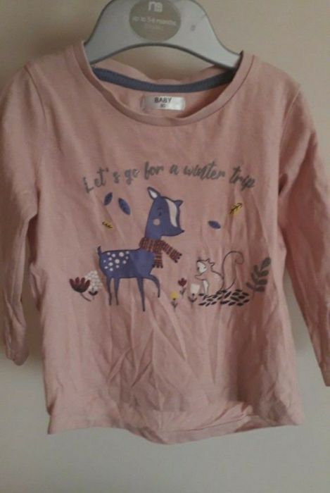 Bluzeczka dla dziewczynki długi rękaw 80-86