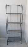 ikea lacko regał ogrodowy metalowy czarny 61x32x160cm