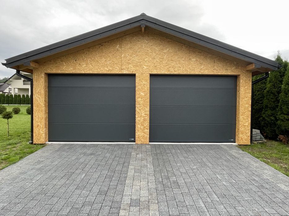 Brama garażowa segmentowa złoty dąb orzech winchester 5000x2125