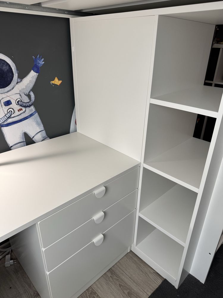 Łóżko pietrowe ikea Smastad kupione  2024 białe 90x200