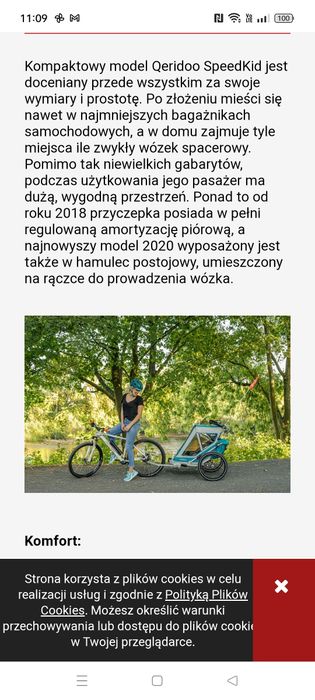 Przyczepka rowerowa Querido Speedkid 2