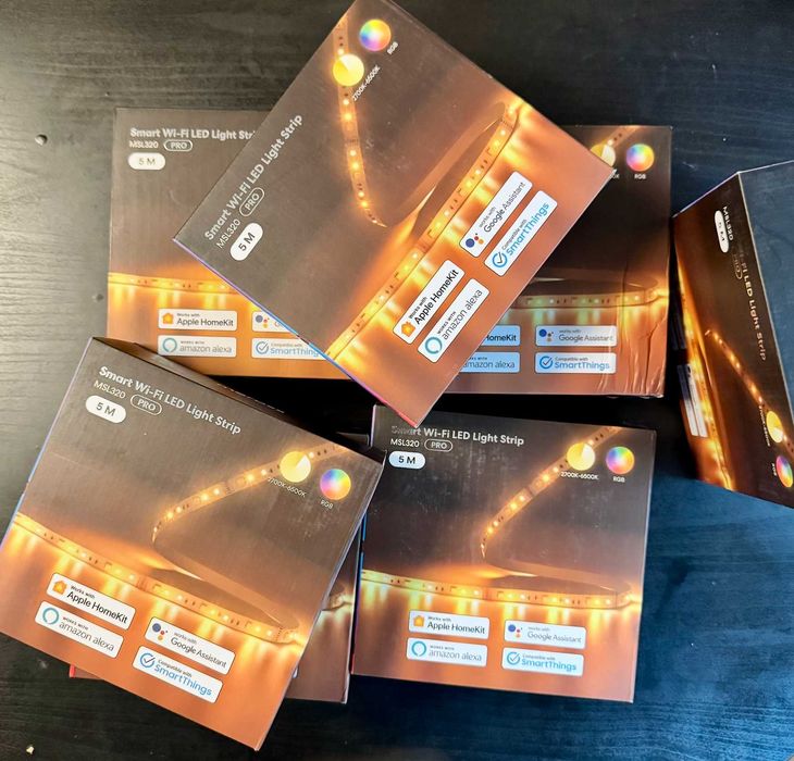 Fita de LED inteligente Wi-Fi Meross, 5 m, RGBWW (7x)