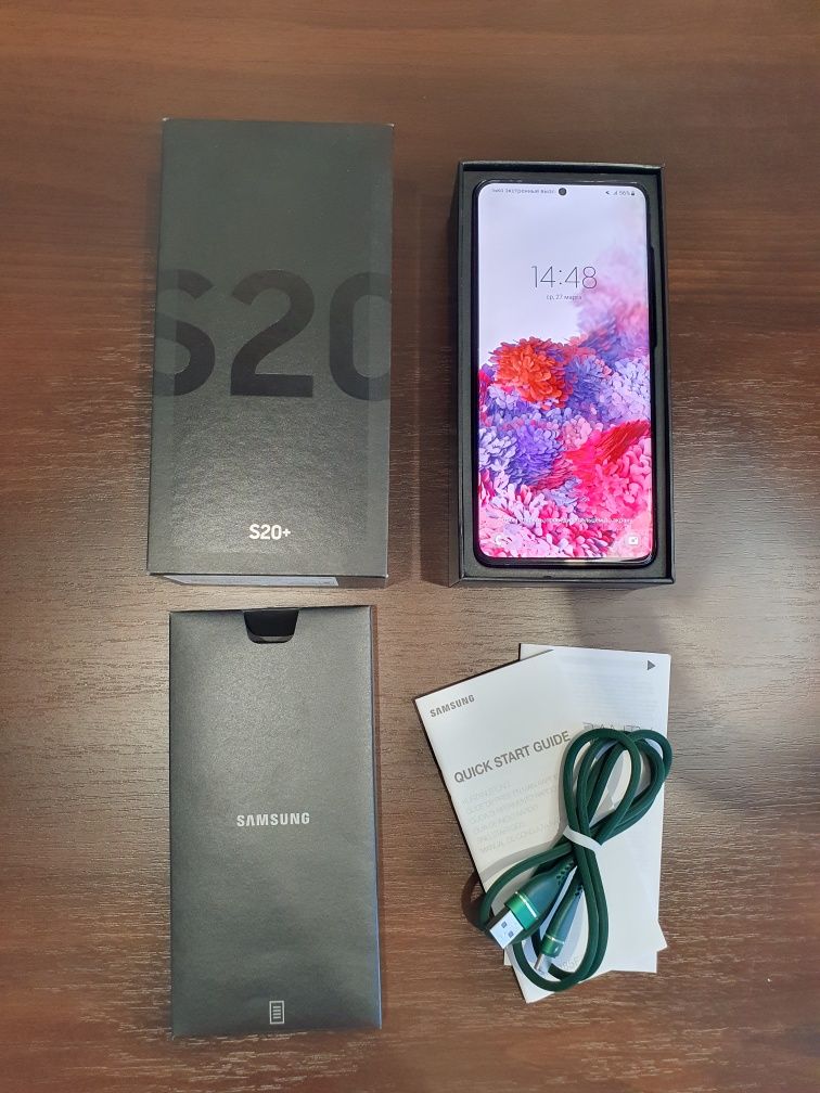 Samsung galaxy s20+ 8/128 duos, 2-sim ІДЕАЛ! + коробка, новий кабель