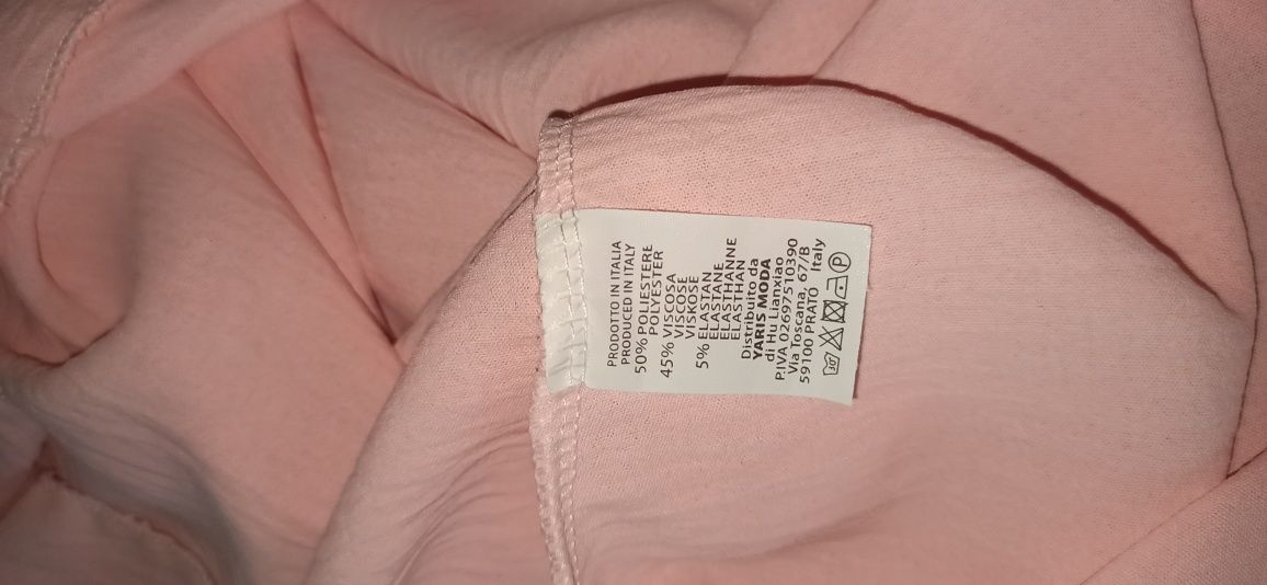 Sukienka pudrowy róż damska Italy moda