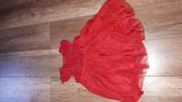 Sukienka dziewczęca czerwona 68-74
