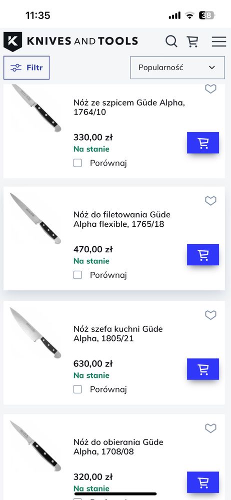 Güde Alpha: noże kuchenne premium z Niemiec
