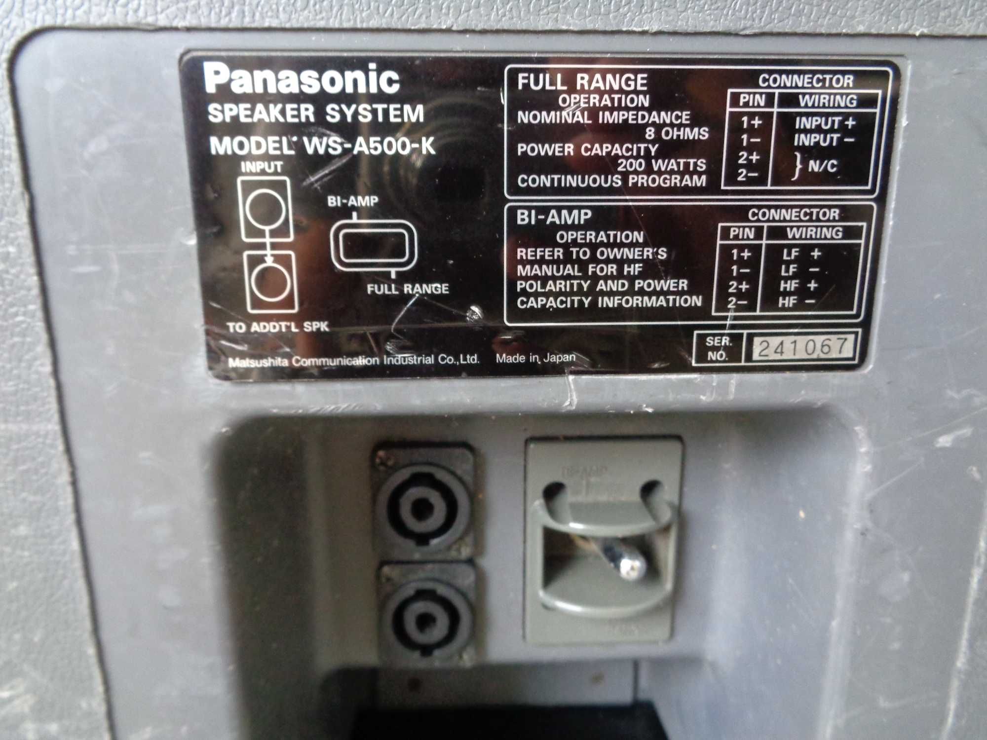 Kolumny glośnikowe 
Panasonic Ramsa  WS-A500-K 2