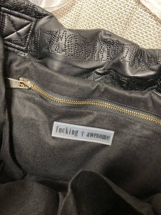Fucking Awesome Vegan Leather Tote Bag, сумка